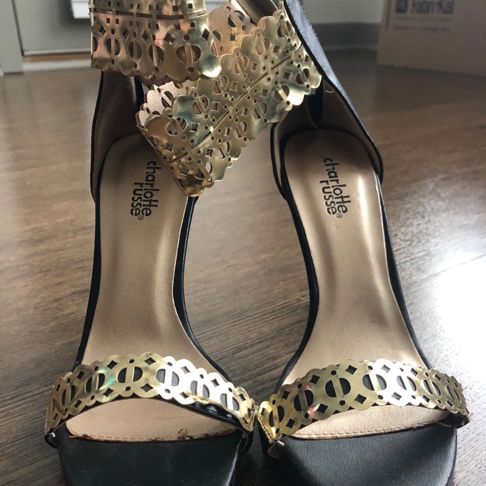 Black and Gold Heels